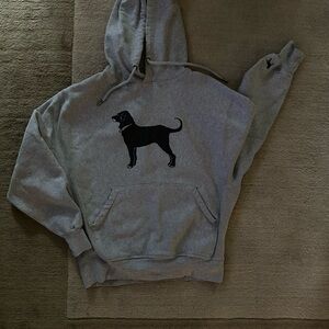 The Black Dog Charcoal Hoodie with Black Dog Design